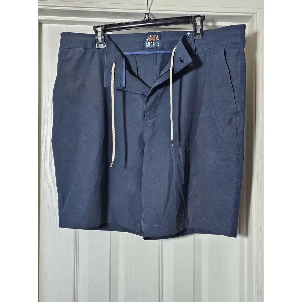 Faherty All Day Shorts Men's Size 40 Blue Chino Stretch